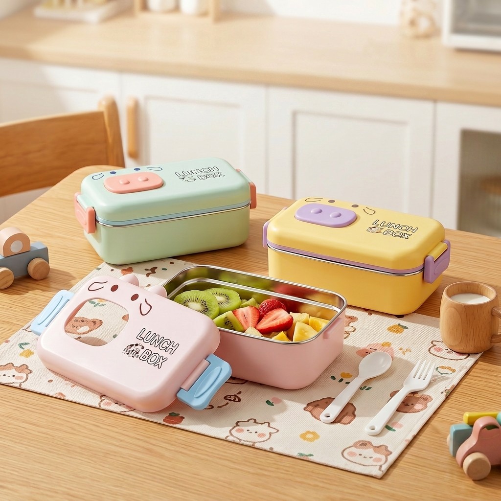 Caixa Bento de Aço Inoxidável  - Food Storage With Scoop avaliação e preço